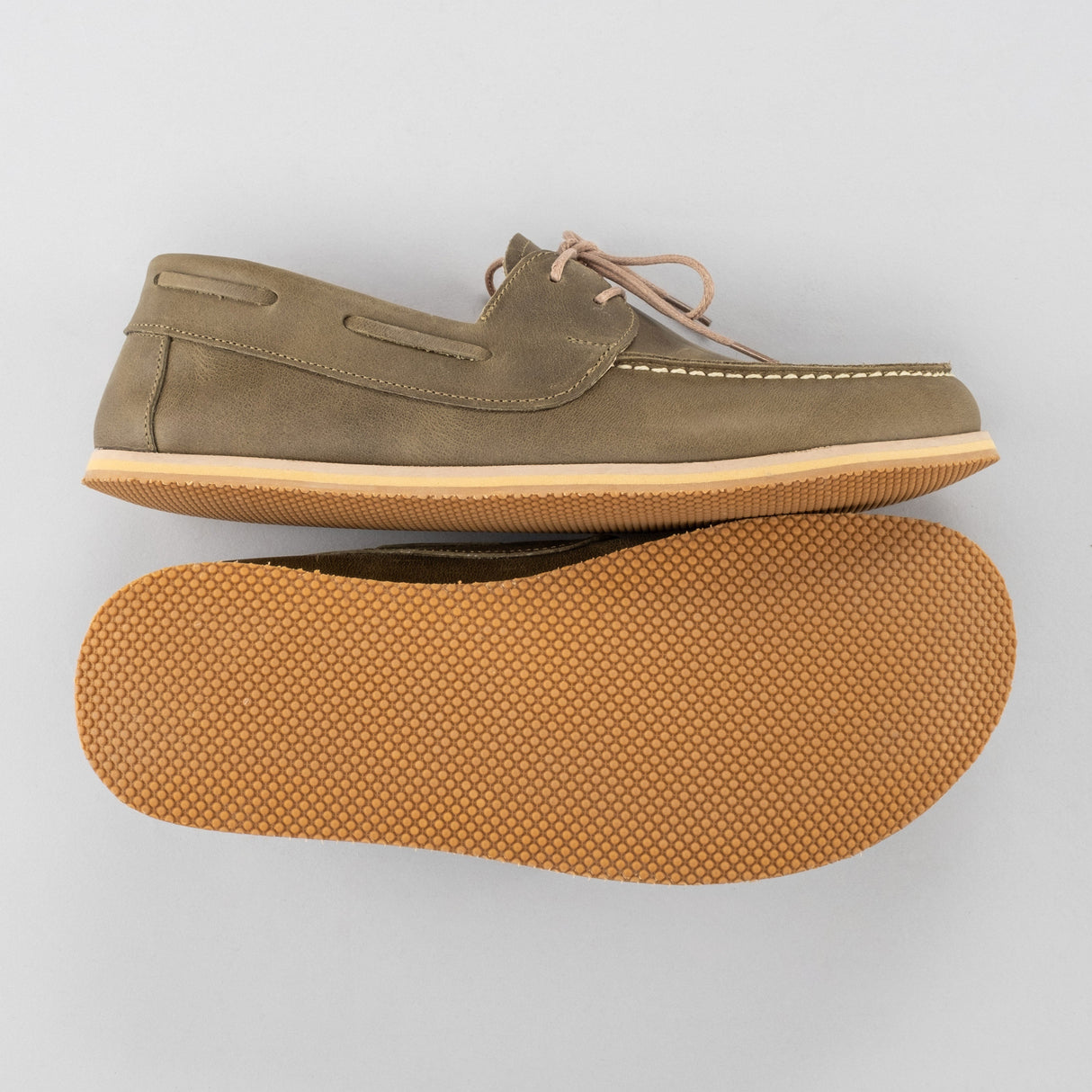 Women's Green Boat Shoes from Atlantis Handmade Shoes
