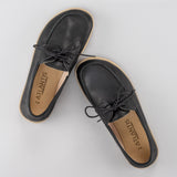 Women's Black Boat Shoes from Atlantis Handmade Shoes