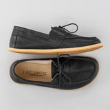 Women's Black Boat Shoes from Atlantis Handmade Shoes