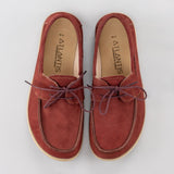 Women's Burgundy Boat Shoes from Atlantis Handmade Shoes