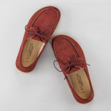 Women's Burgundy Boat Shoes from Atlantis Handmade Shoes