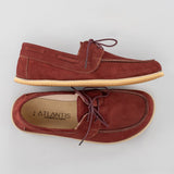 Women's Burgundy Boat Shoes from Atlantis Handmade Shoes
