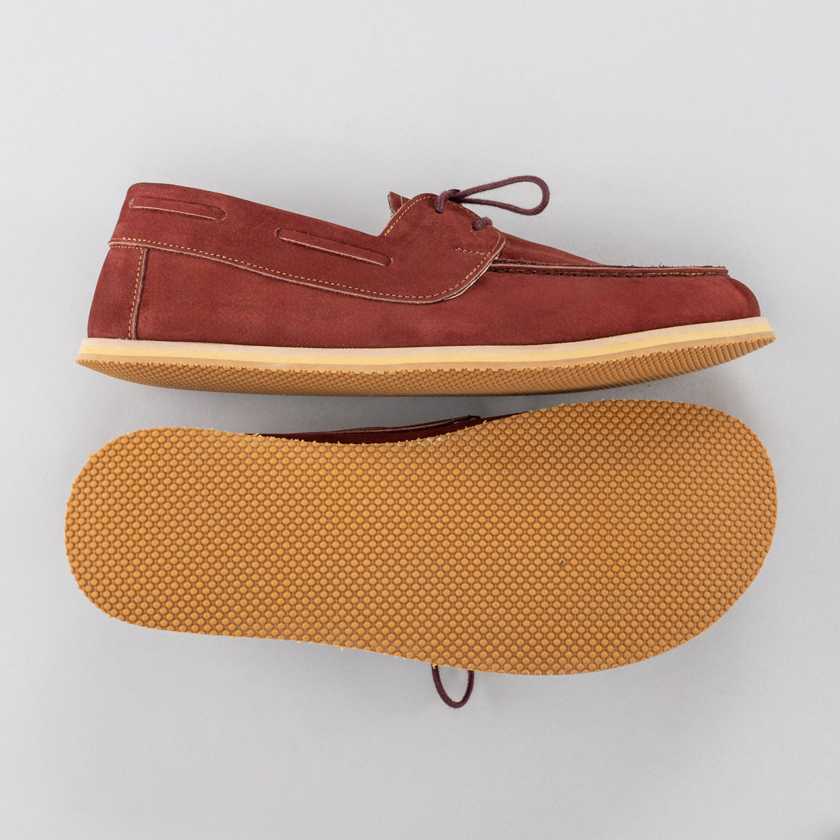 Women's Burgundy Boat Shoes from Atlantis Handmade Shoes