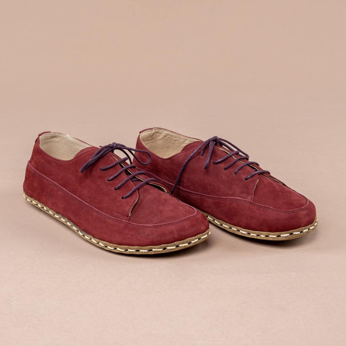 Men's Burgundy Barefoot Sneakers from Atlantis Handmade Shoes