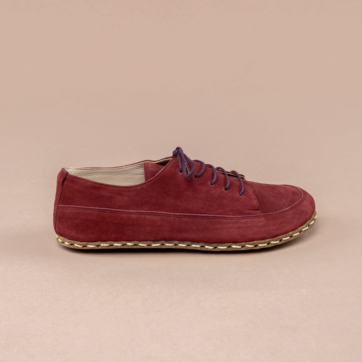 Men's Burgundy Barefoot Sneakers from Atlantis Handmade Shoes