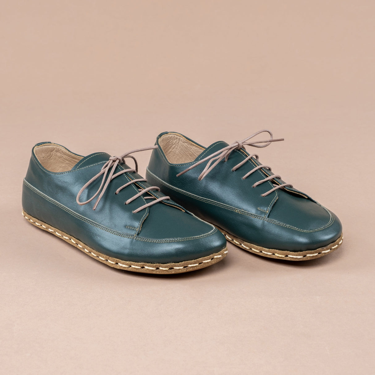 Men's Bottle Green Barefoot Sneakers from Atlantis Handmade Shoes