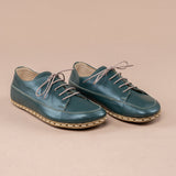 Men's Bottle Green Barefoot Sneakers from Atlantis Handmade Shoes