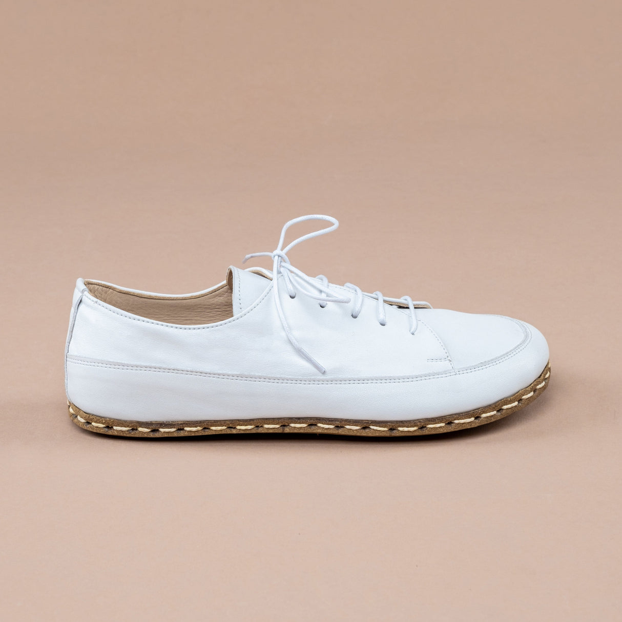 Men's White Barefoot Sneakers from Atlantis Handmade Shoes