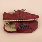 Men's Burgundy Barefoot Sneakers from Atlantis Handmade Shoes