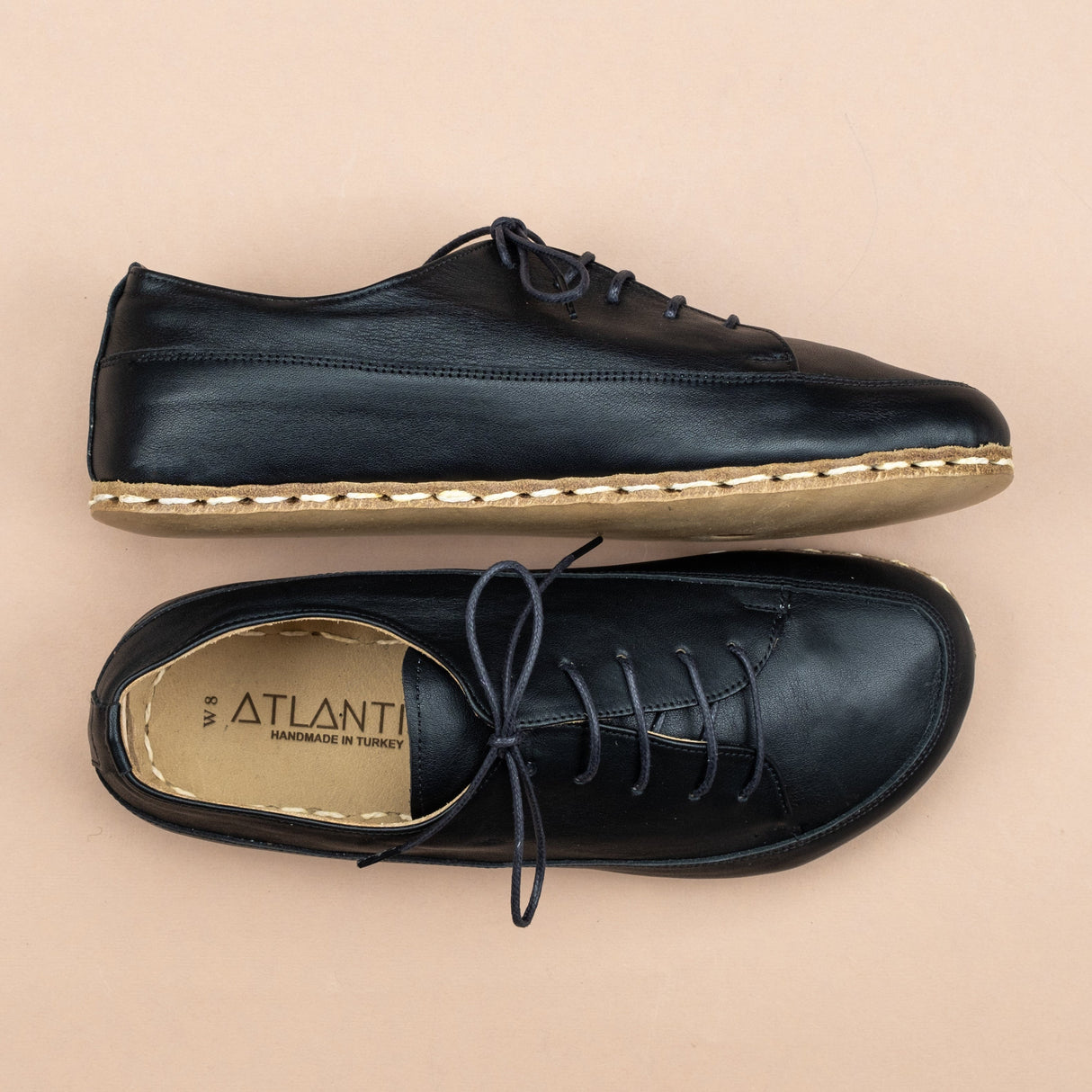 Men's Black Barefoot Sneakers from Atlantis Handmade Shoes