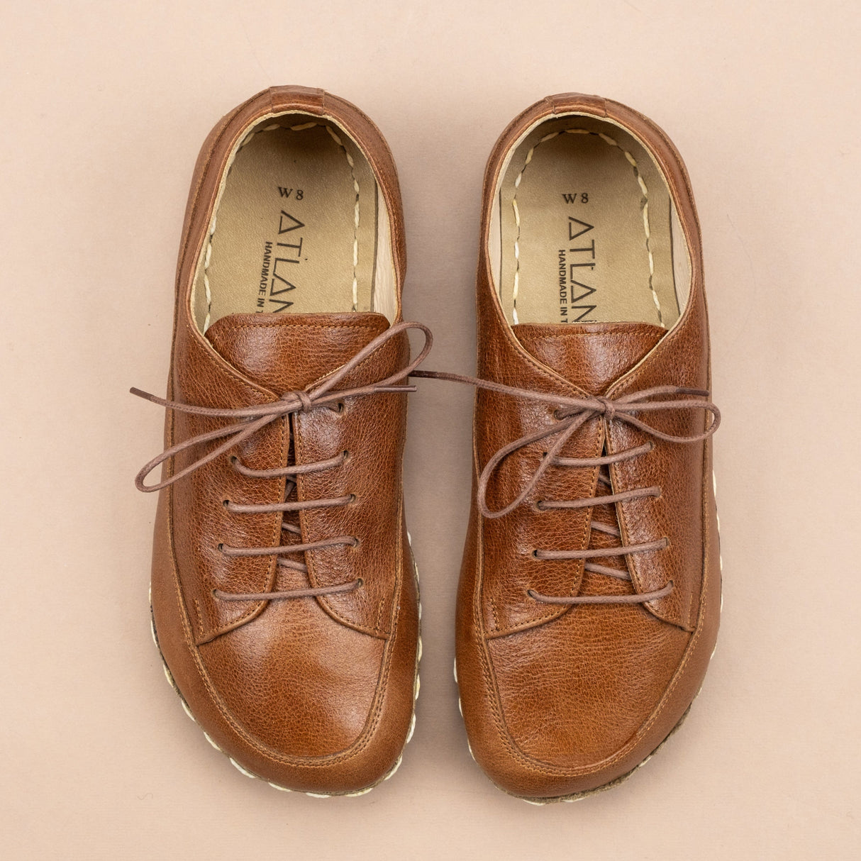 Men's Brown Barefoot Sneakers From Atlantis Handmade Shoes