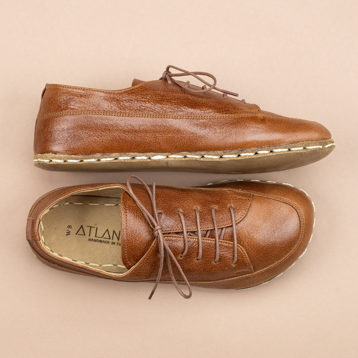 Men's Brown Barefoot Sneakers From Atlantis Handmade Shoes