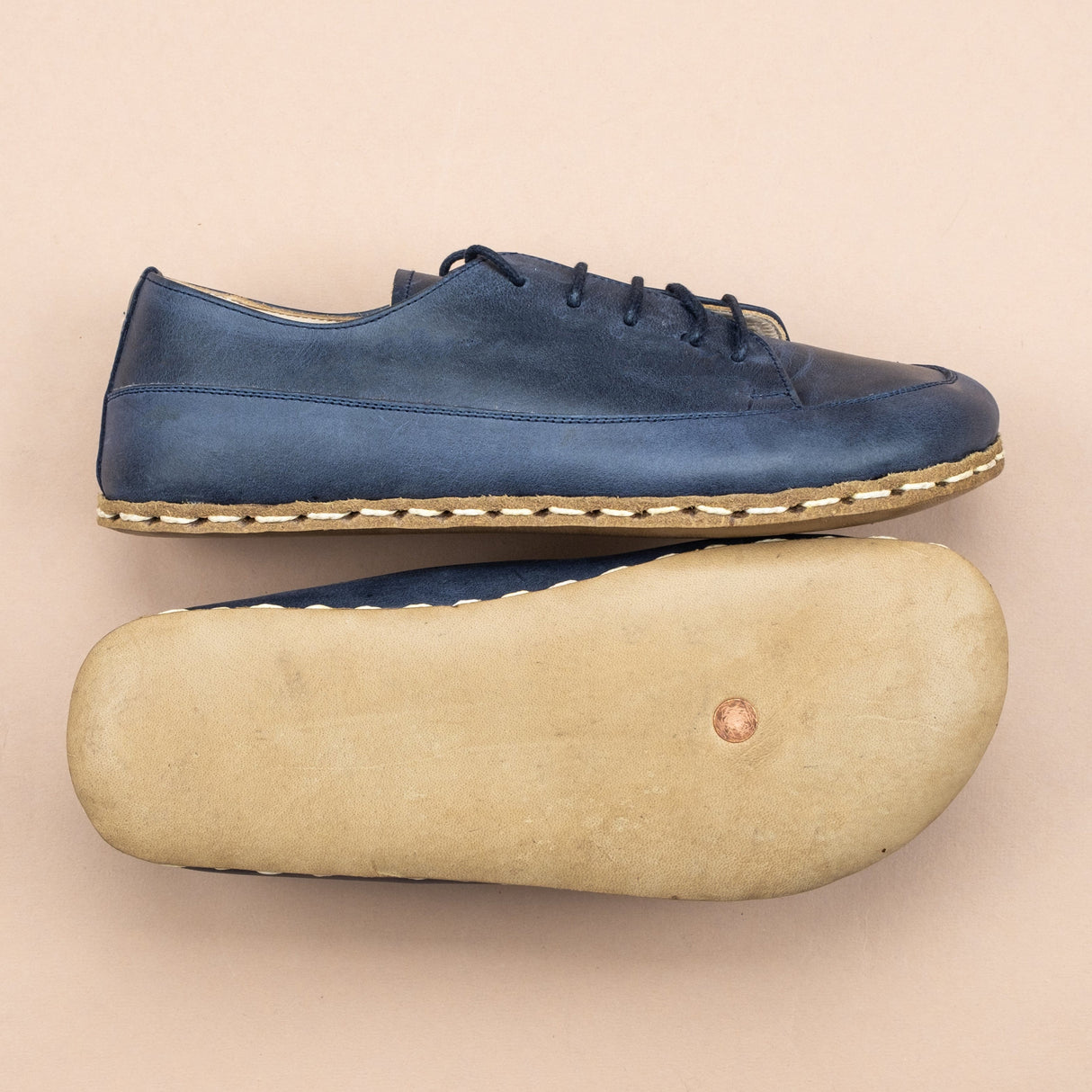 Men's Blue Barefoot Sneakers from Atlantis Handmade Shoes