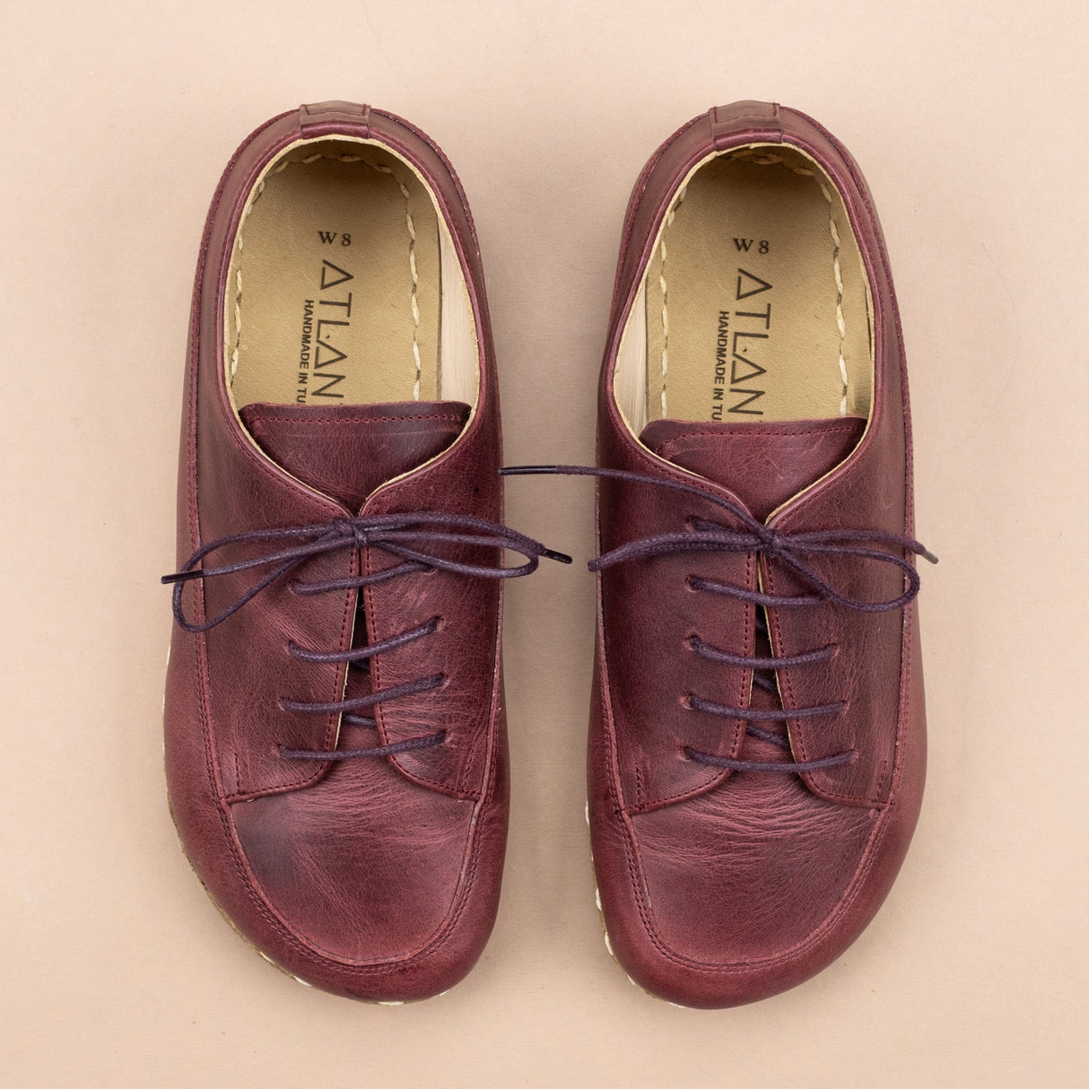 Men's Red Barefoot Sneakers from Atlantis Handmade Shoes