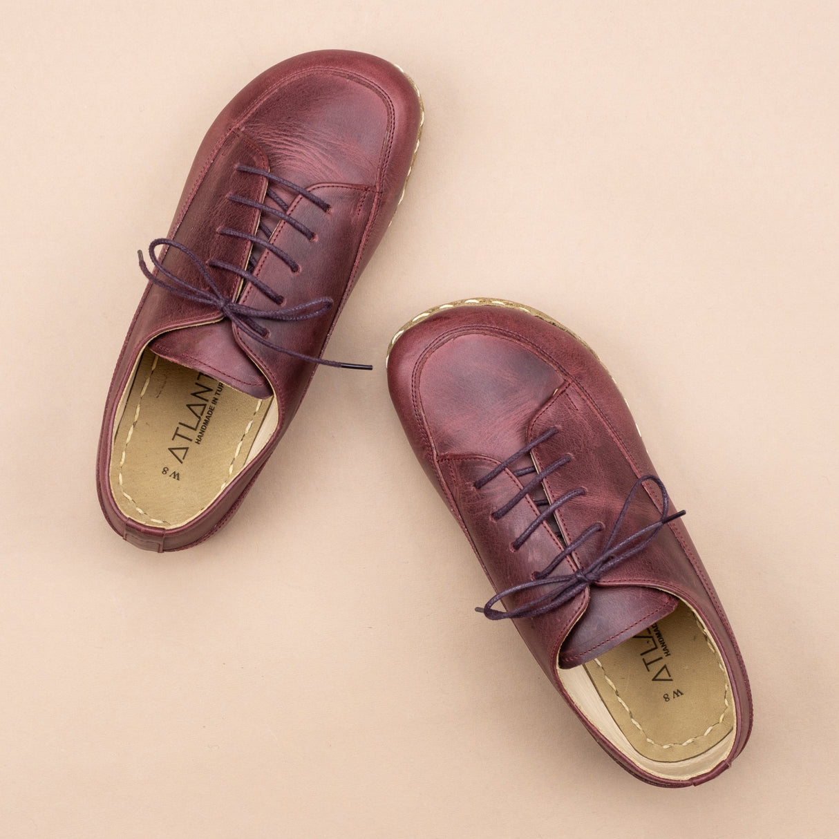 Men's Red Barefoot Sneakers from Atlantis Handmade Shoes