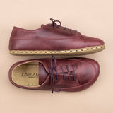 Men's Red Barefoot Sneakers from Atlantis Handmade Shoes