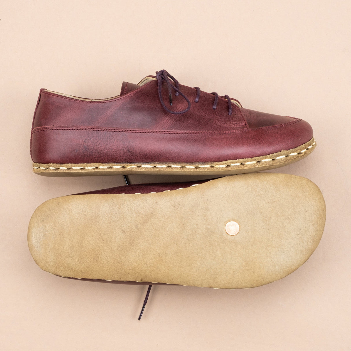 Men's Red Barefoot Sneakers from Atlantis Handmade Shoes