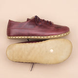 Men's Red Barefoot Sneakers from Atlantis Handmade Shoes