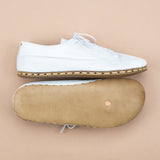 Men's White Barefoot Sneakers from Atlantis Handmade Shoes