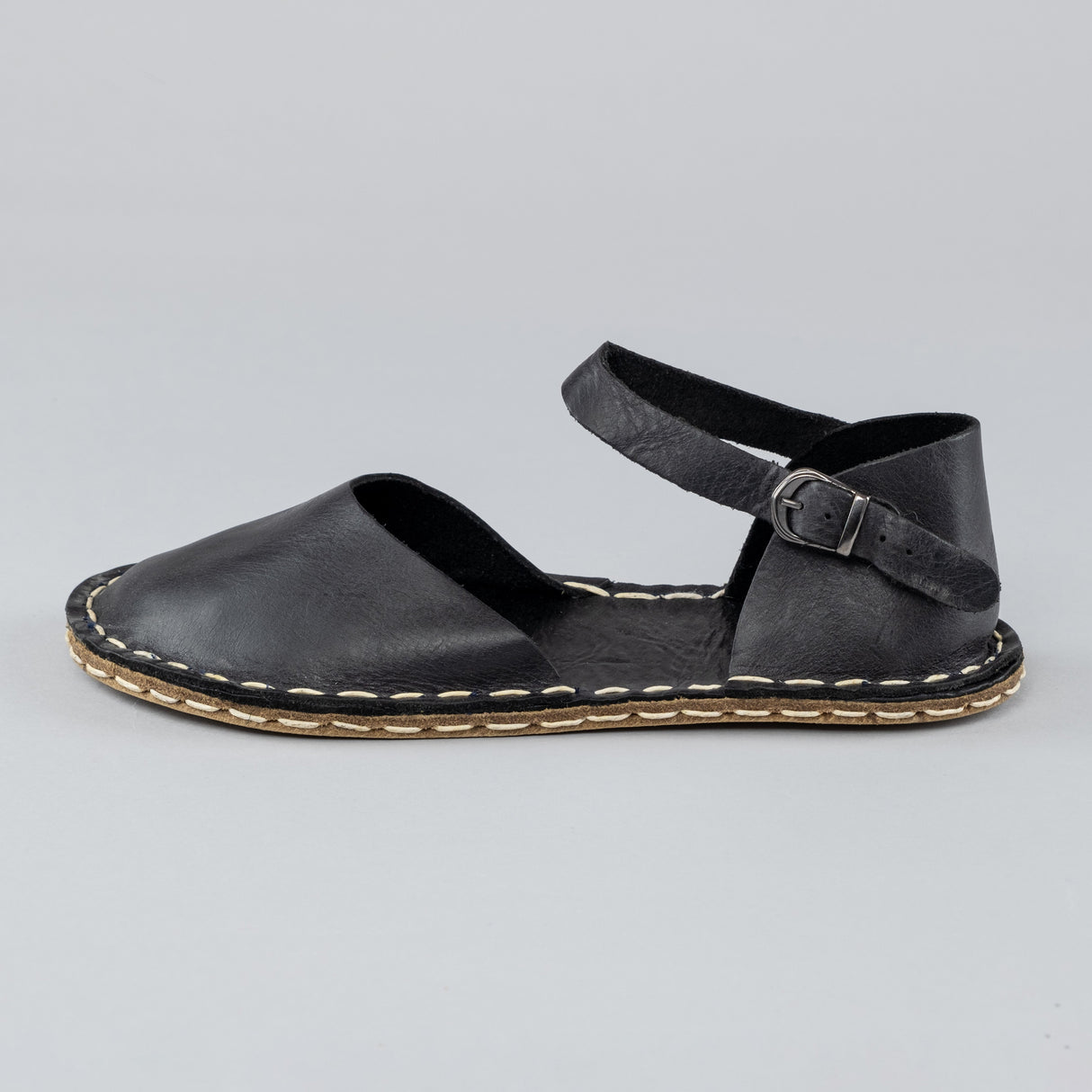 Black Barefoot Sandals from Atlantis Handmade Shoes