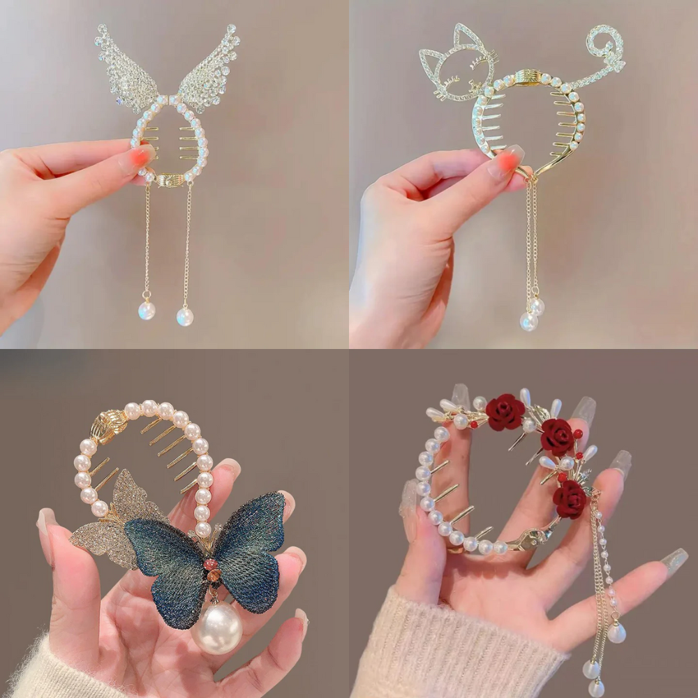 SPARKLING PEARL HAIR CLIPS from Ashlen