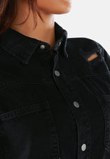 Ripped Denim Jacket from London Rag International