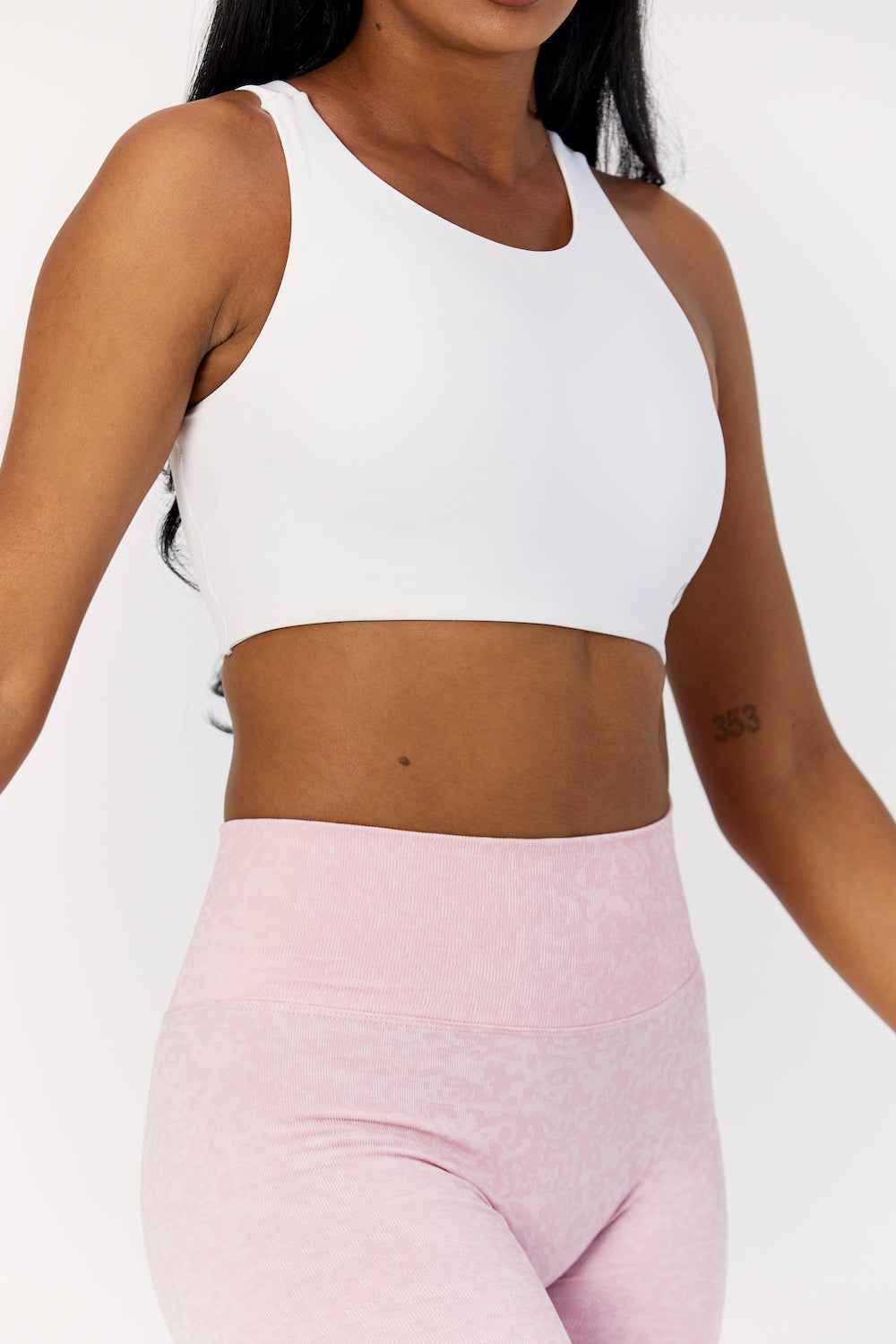 Astoria LIVE LUXE Open Back Crop - White From Astoria Activewear