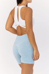 Astoria LIVE LUXE Square Neck Crop - White From Astoria Activewear