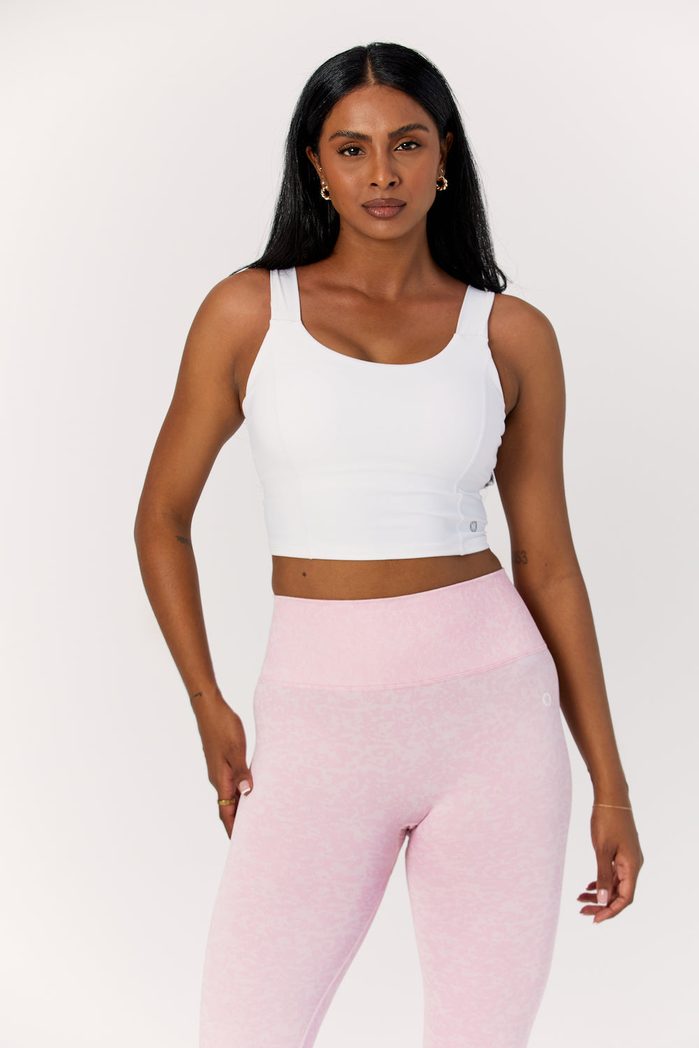 Astoria LIVE LUXE Crossed Sports Crop - White From Astoria Activewear