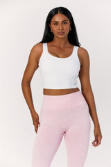Astoria LIVE LUXE Crossed Sports Crop - White From Astoria Activewear