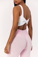 Astoria LIVE LUXE Crossed Sports Crop - White From Astoria Activewear