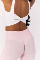 Astoria LIVE LUXE Crossed Sports Crop - White From Astoria Activewear