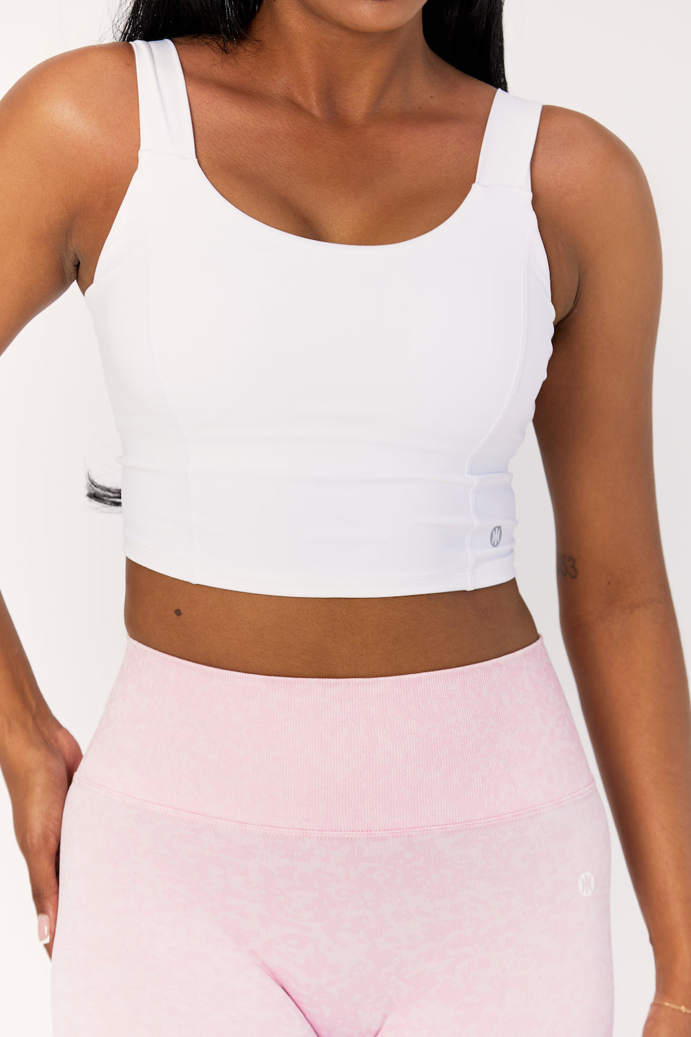 Astoria LIVE LUXE Crossed Sports Crop - White From Astoria Activewear