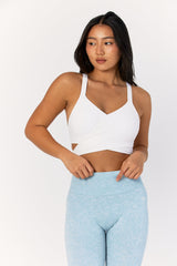 Astoria LIVE LUXE Crossover Crop - White From Astoria Activewear