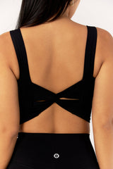 Astoria LIVE LUXE Crossed Sports Crop - Black From Astoria Activewear