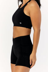 Astoria LIVE LUXE Open Back Crop - Black From Astoria Activewear