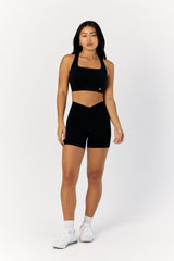 Astoria LIVE LUXE Square Neck Crop - Black From Astoria Activewear