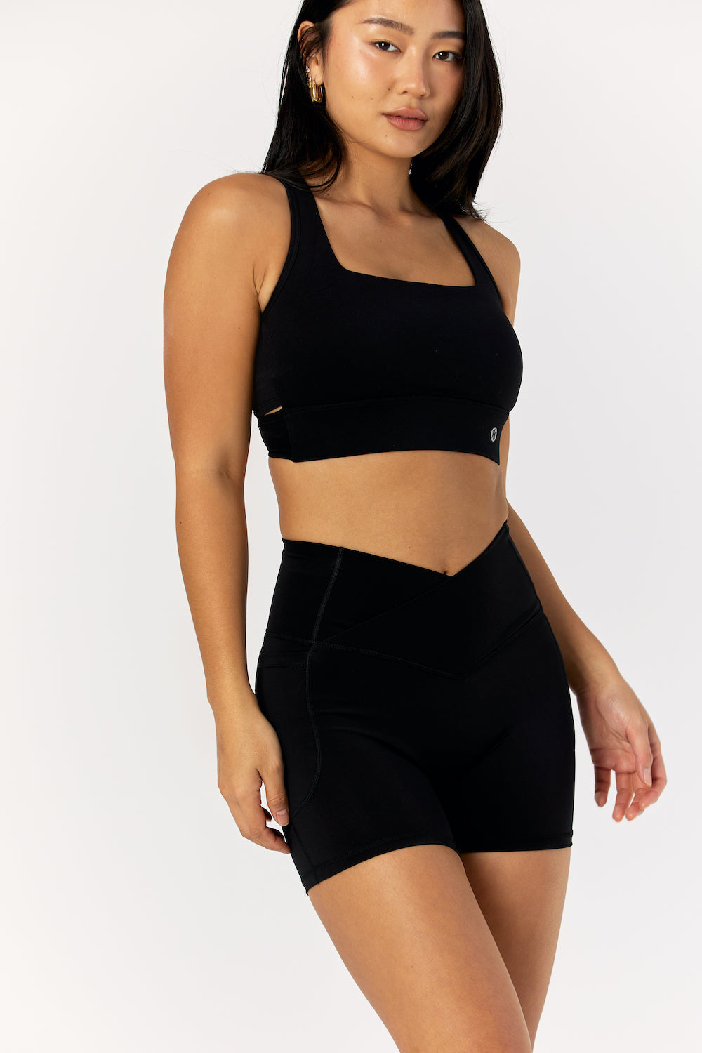 Astoria LIVE LUXE Square Neck Crop - Black From Astoria Activewear