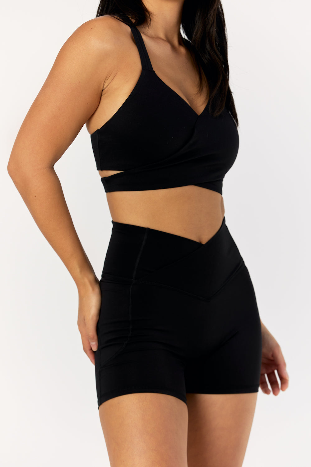 Astoria LIVE LUXE Crossover Crop - Black From Astoria Activewear