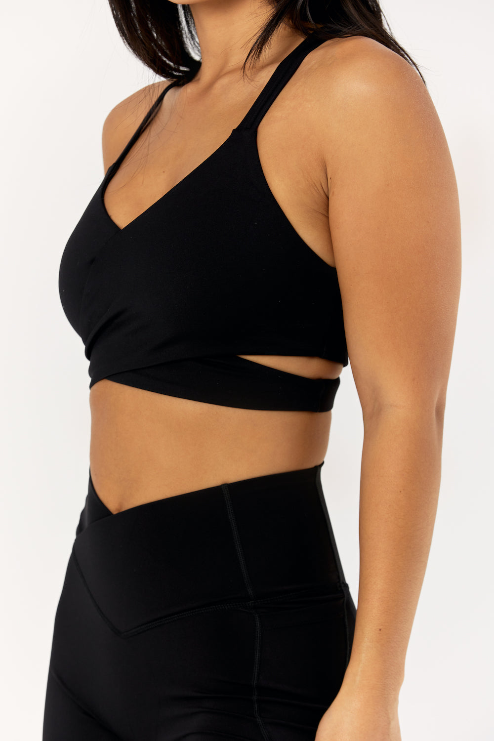 Astoria LIVE LUXE Crossover Crop - Black From Astoria Activewear