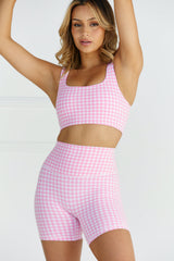 Astoria LUXE BALANCE Short - Pink Gingham From Astoria Activewear