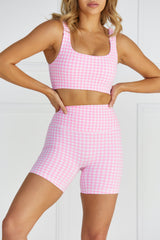 Astoria LUXE BALANCE Short - Pink Gingham From Astoria Activewear