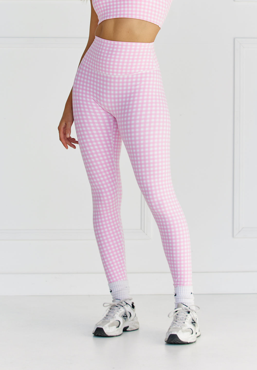 Astoria LUXE BALANCE Full Length Legging - Pink Gingham From Astoria Activewear