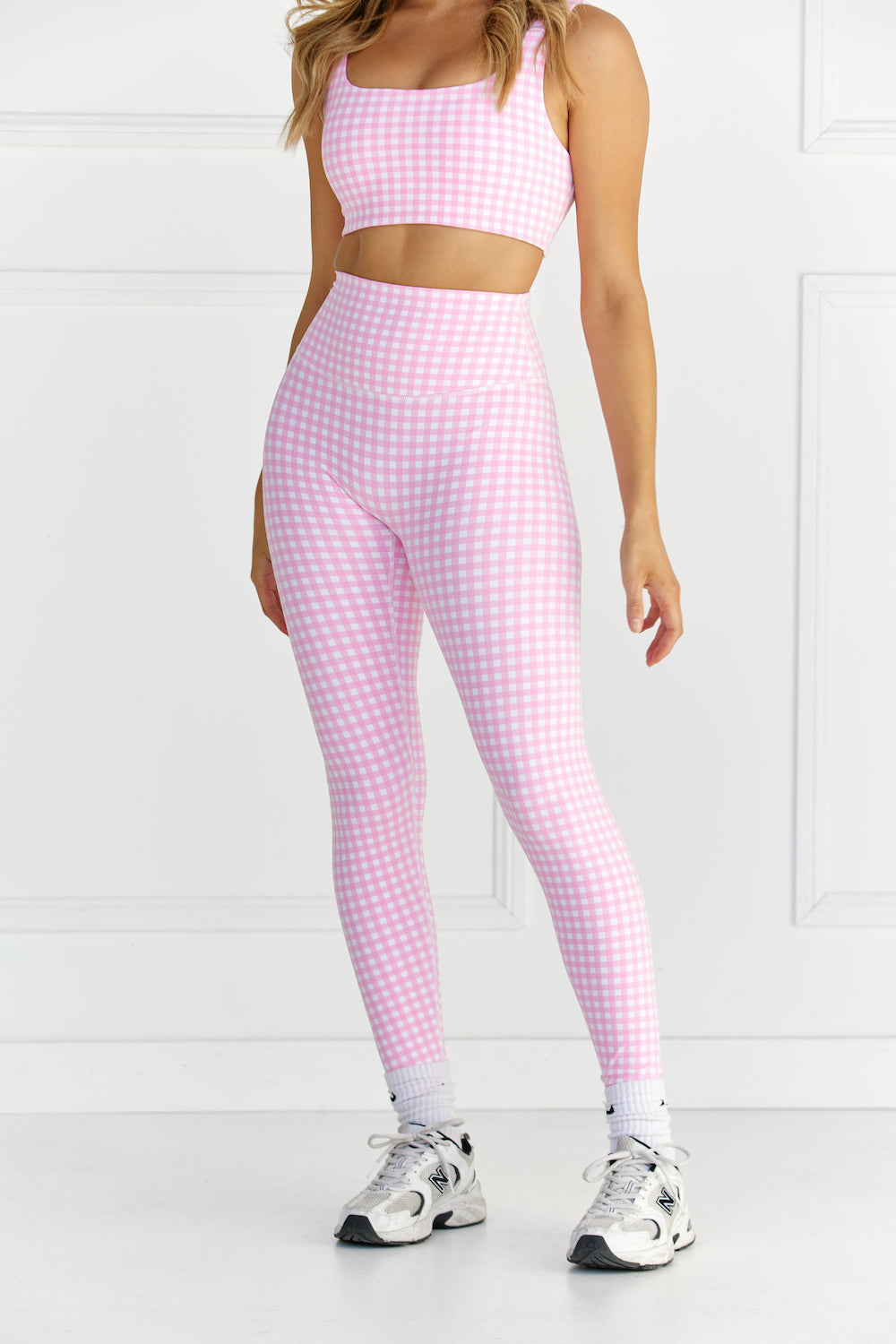 Astoria LUXE BALANCE Full Length Legging - Pink Gingham From Astoria Activewear