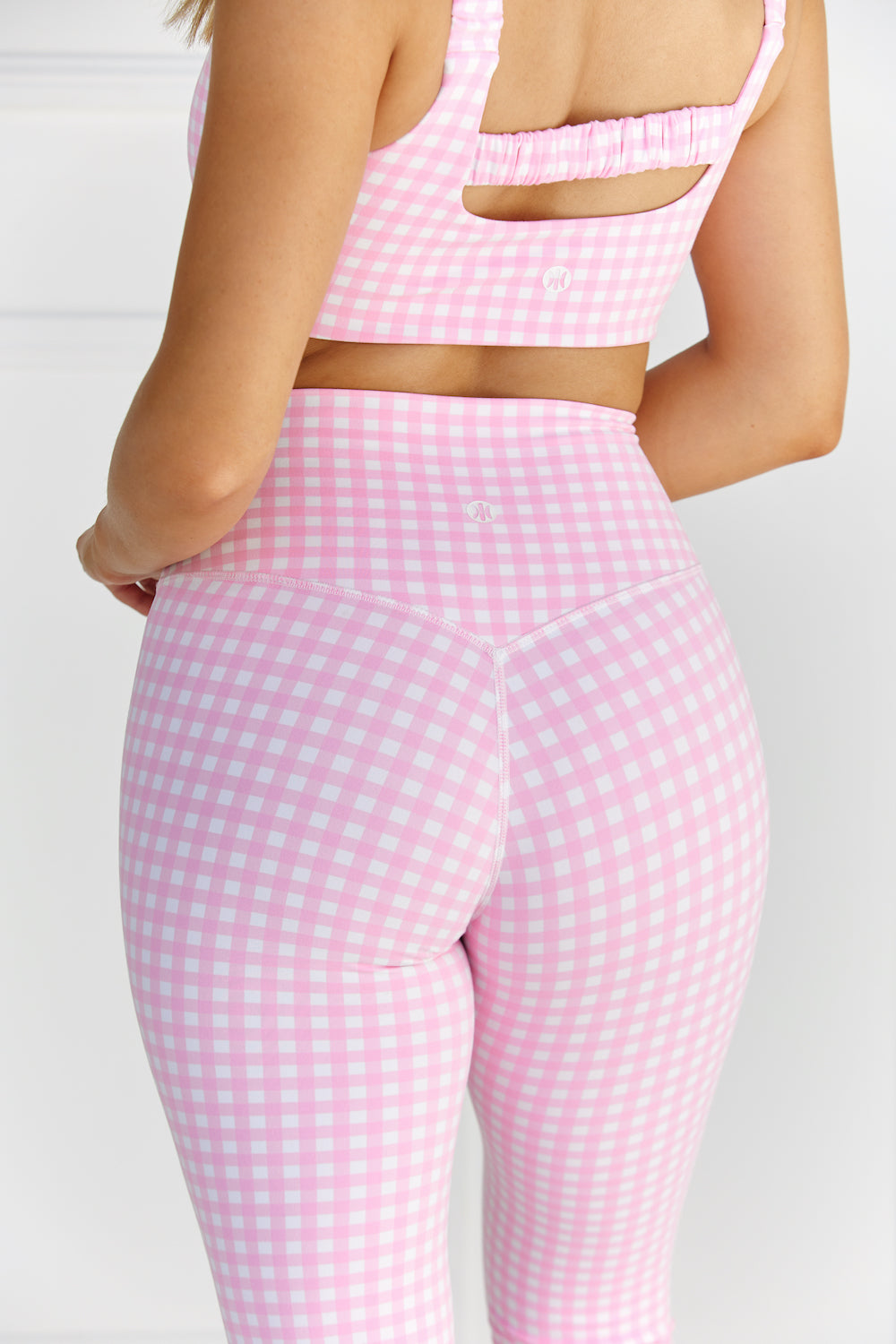 Astoria LUXE BALANCE Full Length Legging - Pink Gingham From Astoria Activewear