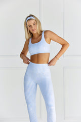 Astoria LUXE BALANCE Full Length Legging - Blue Gingham From Astoria Activewear