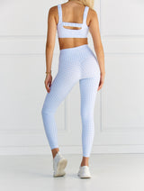 Astoria LUXE BALANCE Full Length Legging - Blue Gingham From Astoria Activewear