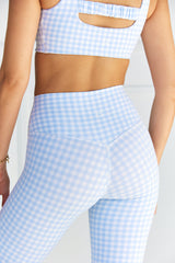 Astoria LUXE BALANCE Full Length Legging - Blue Gingham From Astoria Activewear