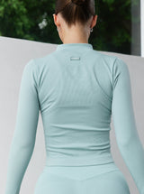 Astoria CONTOUR Ribbed Seamless Zip Up - Seafoam From Astoria Activewear