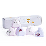 Set of 5 Heart Shaped Shower Steamers Package  - in a Gift Box - Can be personalized from Lizush